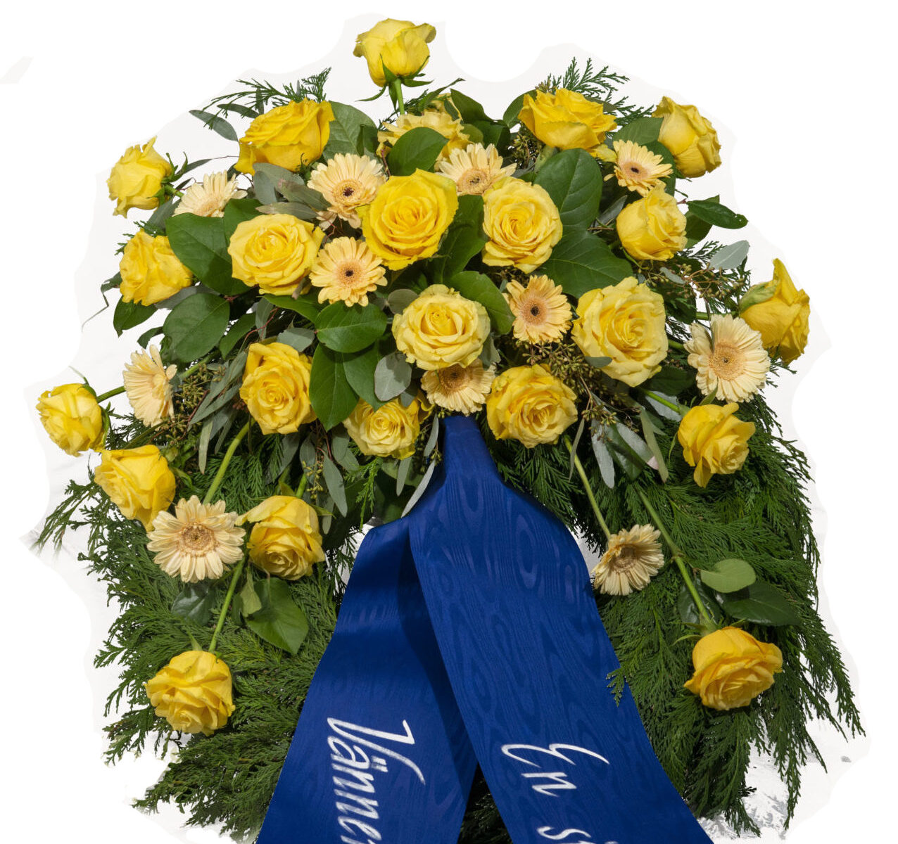 Krans med gula blommor